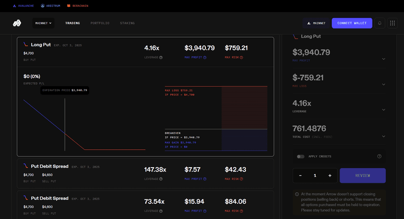 Arrow Markets preview