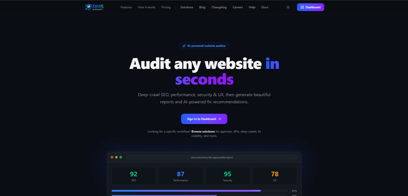 Site Auditor preview
