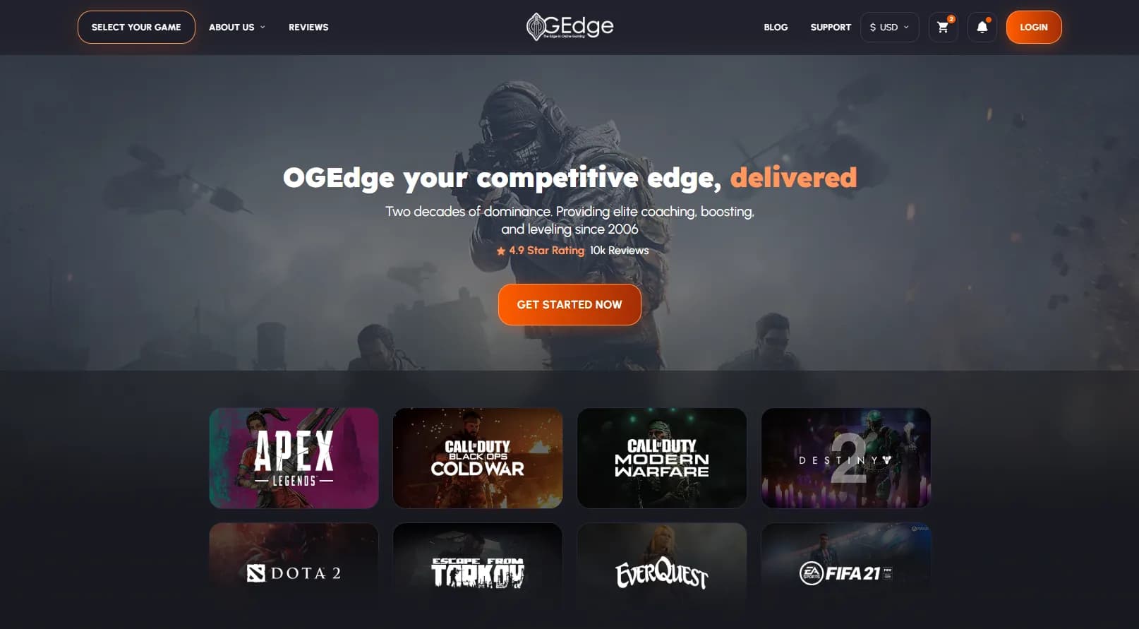 OGEdge gaming marketplace homepage