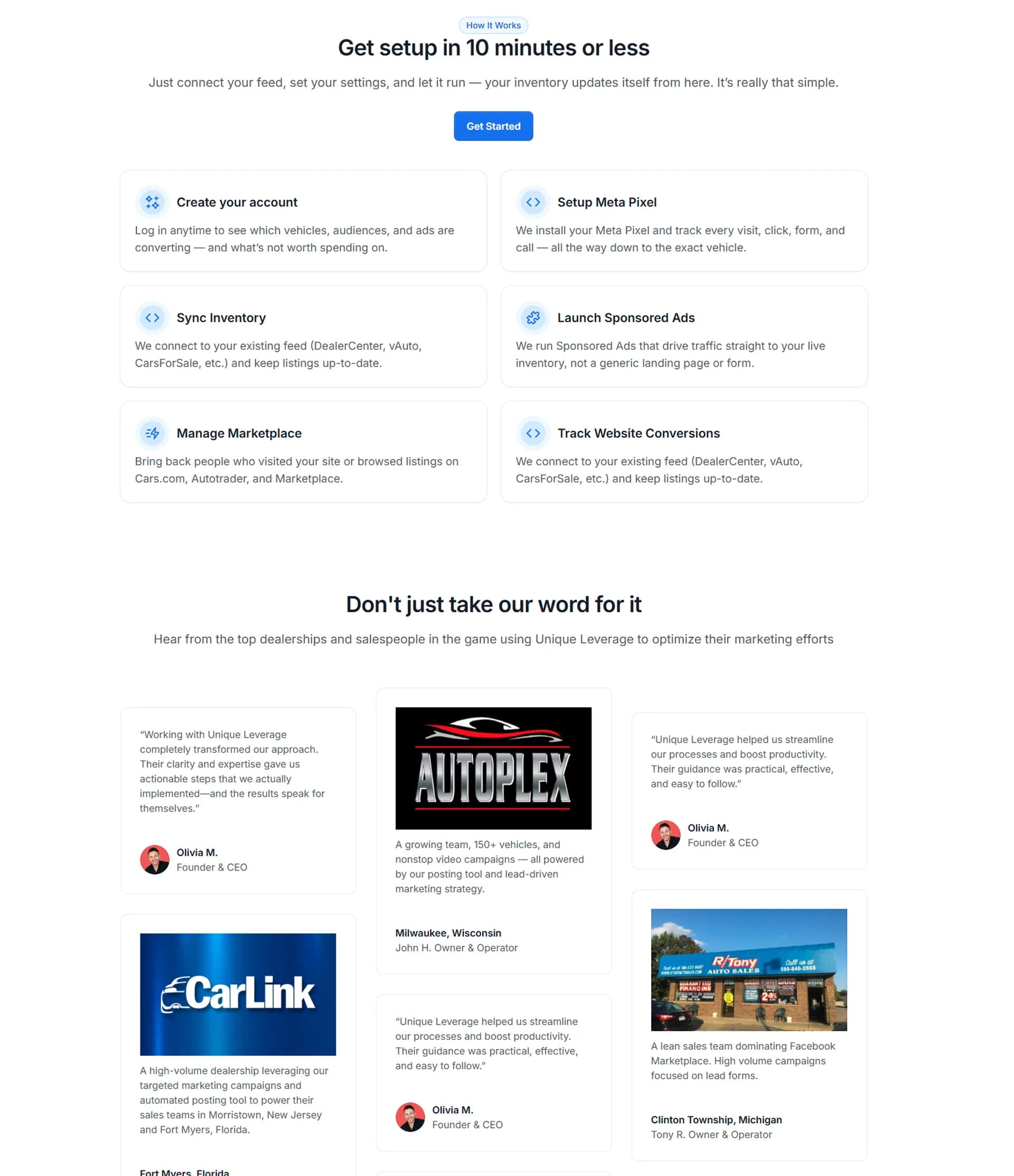 AI Ad Wizard generating per-vehicle ad copy and creative
